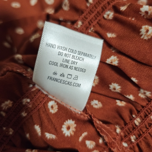 Francesca's collection, floral top long-sleeved, size medium nwt - Picture 6 of 8